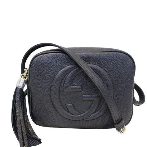 Gucci Soho Leather Disco Bag, Black 